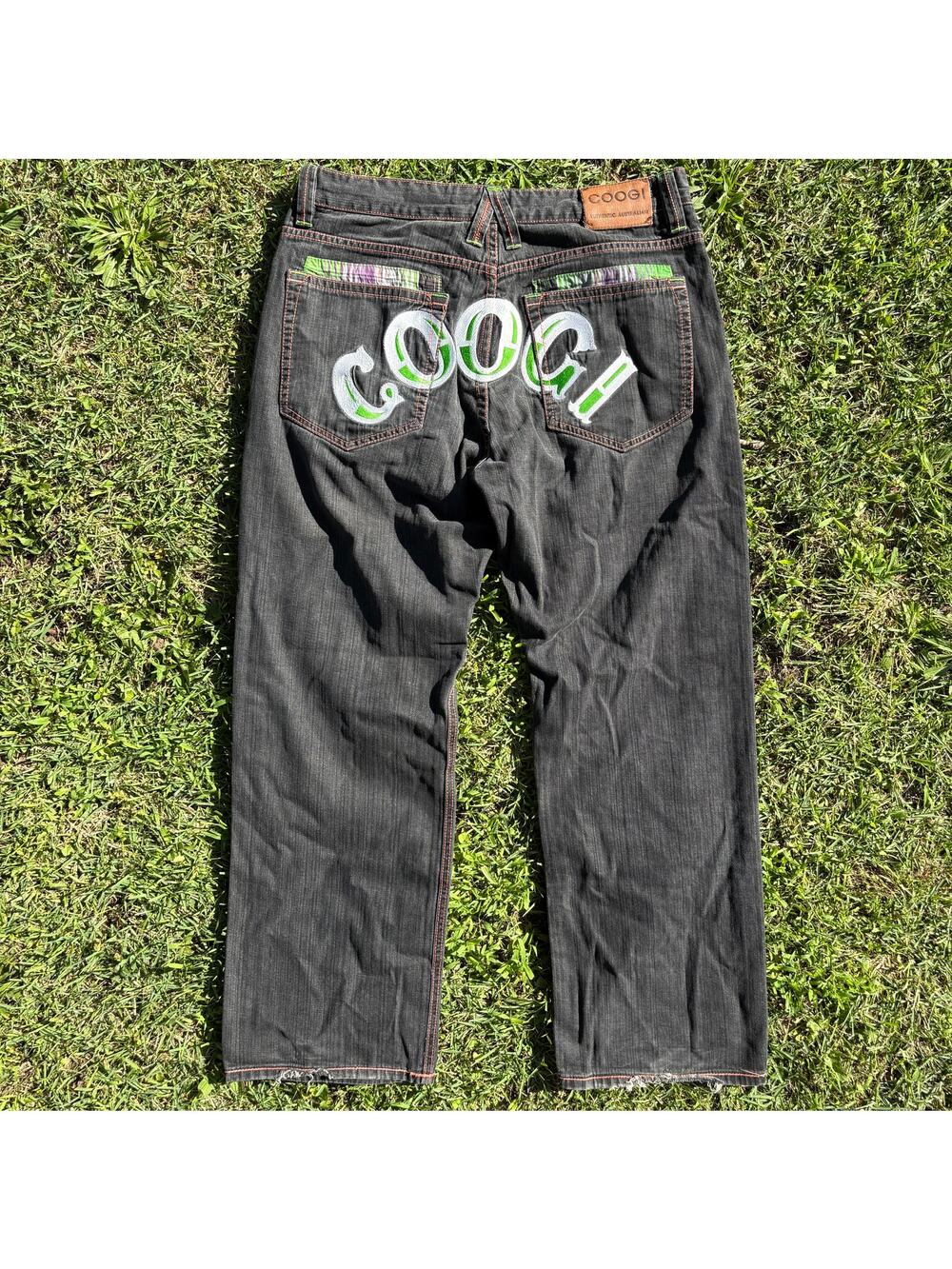 Vintage Y2k Coogi Wide Leg Baggy Black Denim Jeans